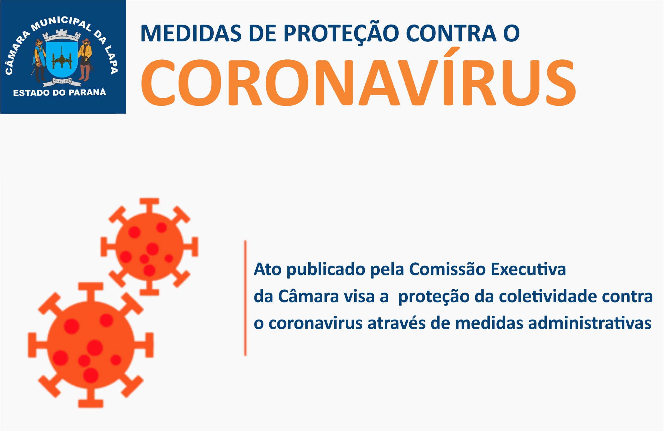 Câmara da Lapa adota medidas de prevenção ao coronavírus 