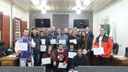 Cerimônia solene de apresentação dos atletas selecionados no Programa Bolsa Esporte Cerimônia solene de apresentação dos atletas selecionados no Programa Bolsa Esporte