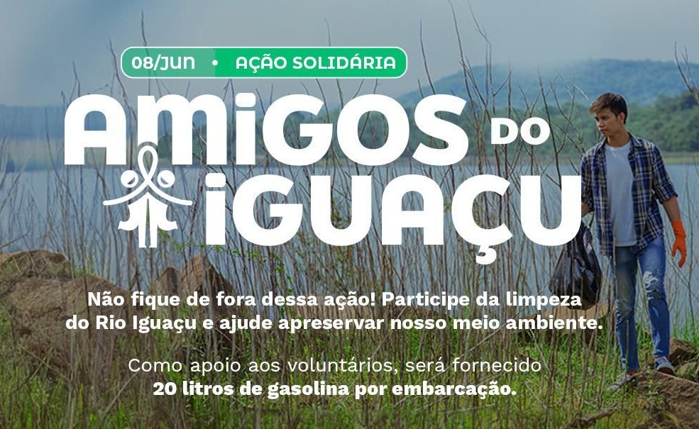 Potencial promove ação de limpeza do Rio Iguaçu