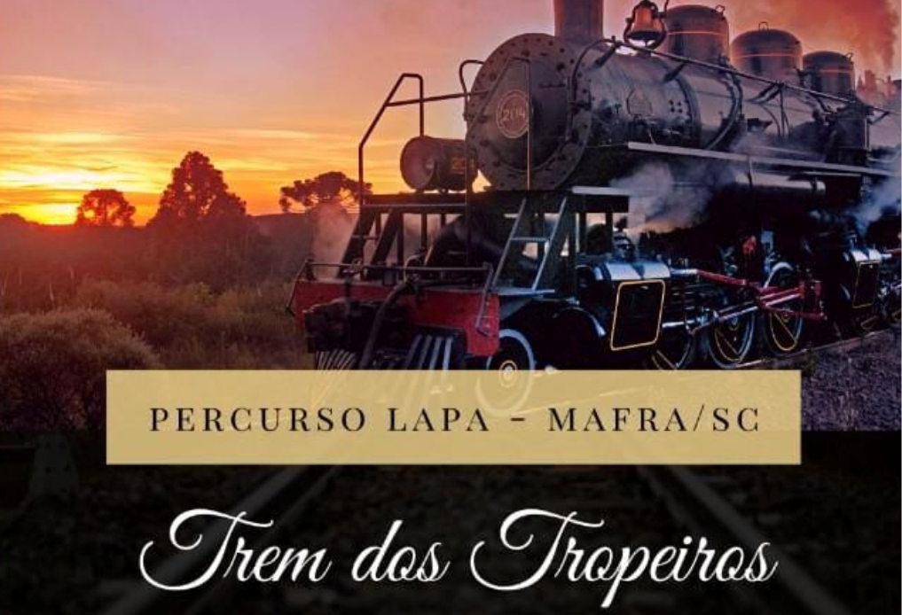 Trem dos Tropeiros fará passeios em setembro entre Lapa e Mafra